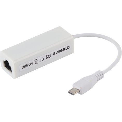 Adaptateur carte réseau Micro USB vers RJ45 Ethernet pour Raspberry Pi Zero 1.3/W (1/5)