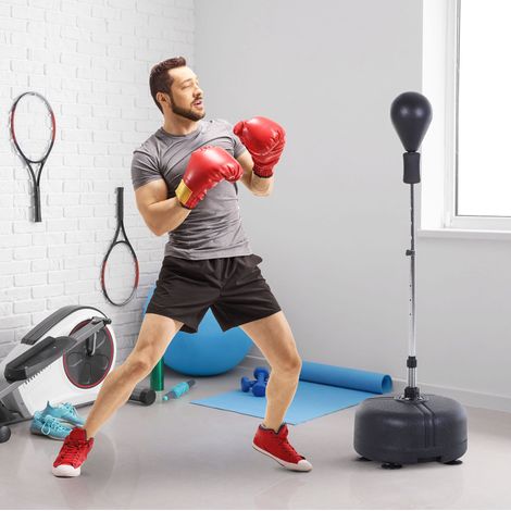 Punching ball regolabile con guantoni similpelle 136-154 cm OKMYHOME (1/3)