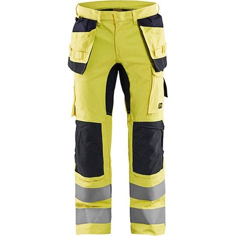 Pantalon de travail multinormes inhérent stretch 1587 - Jaune fluo/Marine M - FR(44) - SE(C50) - Courtes (1/2)