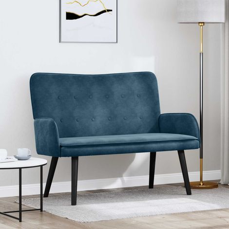 Sofá de 2 Plazas Azul 115 x 61 x 87 cm PWNEDBYLORD666YWH