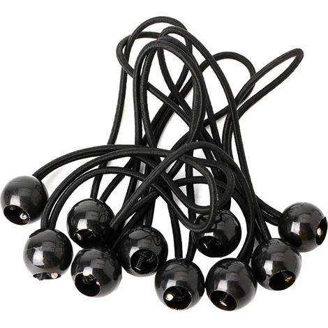 30 Pièces Tendeur Elastique, Tendeur Bache, Sandow Elastique, Tendeur Élastique pour Pavillon, Bâche, Camping, Tente, Rideaux Harnais d’Extension(150mm) (1/4)