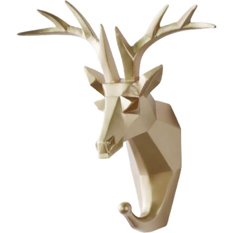 Crochet Doré, Très résistant, Cadeau décoratif, Deer, mural à suspendre (1/5)