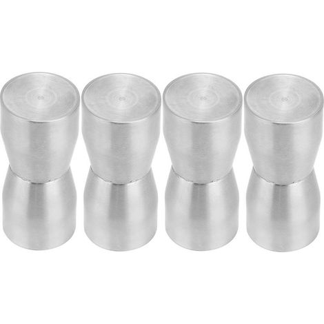 Pointe de Porte Verre [Kit de 4] Poignée à Tirer Étagère Cabinet Porte de Salle de Bain Stainless Steel 0.5‑3.5mm Noir Mat (1/4)