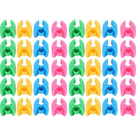 40 clips en silicone colorés pour fixer les bobines de fil à coudre. (1/5)