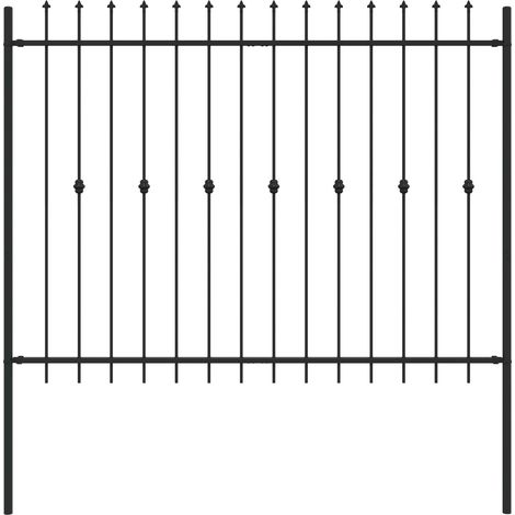 Maison Exclusive - Spießzaun Asten Schwarz 200 x 200 cm Pulverbes