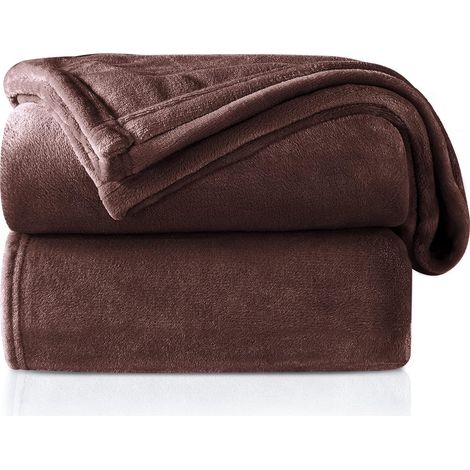 MINKUROW Manta De Peluche Manta Polar Mullida, Suave Y Cálida Para Sofá Cama, Manta Como Manta De Sofá, 200 X 230 Cm Marrón Oscuro (1/5)