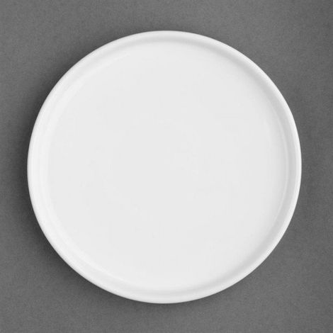 Lot de 6 assiettes rondes plates (Ø)210 mm blanches