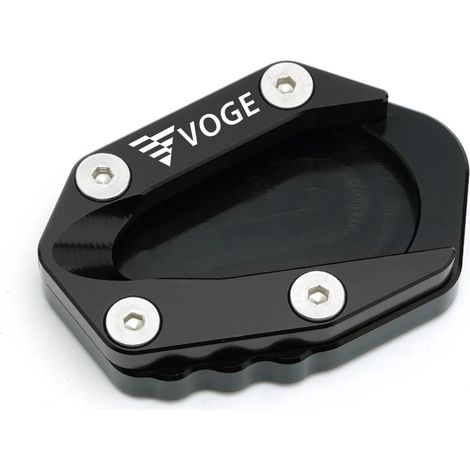 (Noir) Nouvelle béquille latérale CNC compatible avec les motos Loncin Voge 500R, 650DS, 300R, 300RR et 300AC. Agrandissement de la taille S maxpower. (1/4)