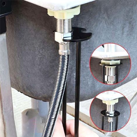 Outil de Plomberie Clé à Quatre Griffes pour Évier Salle de Bain Ensemble de 3 Baïonnettes (1/4)
