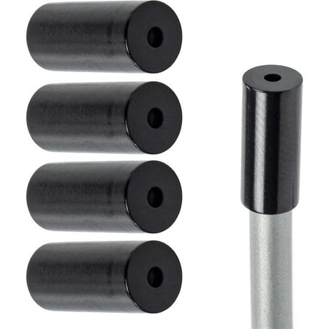 Terminali per alloggiamento cambio, alluminio 4 mm, 5 pezzi, neri