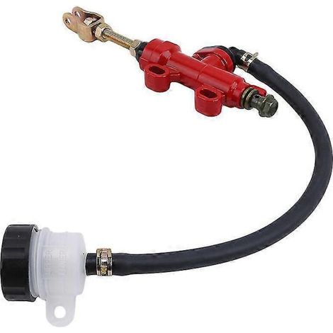 Pompe de frein arrière pour moto, pompe de frein hydraulique à pied arrière pour moto, maître-cylindre de frein arrière modifié, pièces détachées pour moto - rouge (1/5)