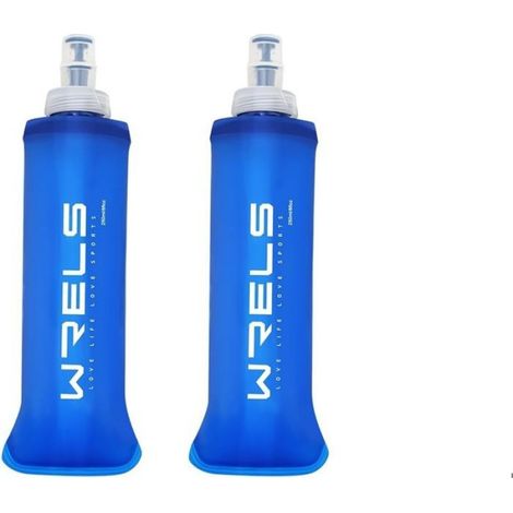 Pack de 2 Flasques Running 250ml Bleu Foncé Soft Flask – Gourde Souple Pliable pour Trail, Course à Pied et Sport [] (1/5)