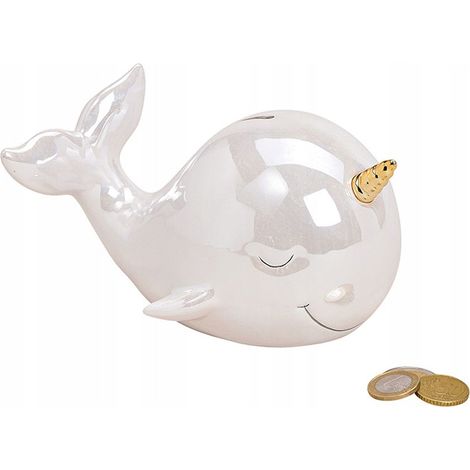 Salvadanaio in ceramica a forma di balena PER bambini, statuetta di pesce, risparmio