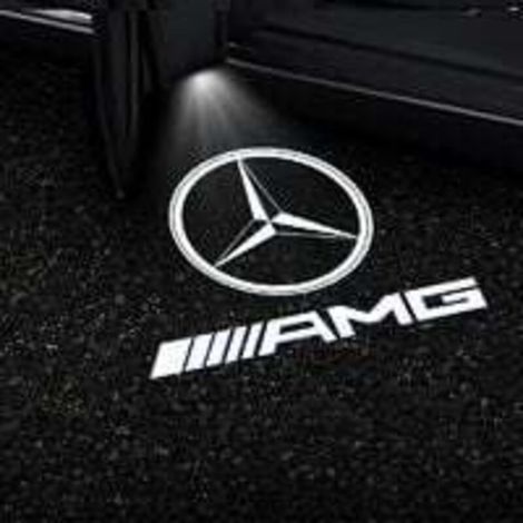 Crea – Lumières de bienvenue LED pour Mercedes-Benz W204 C180 C200 C260 C300 – Projection logo – Installation rapide sans modification