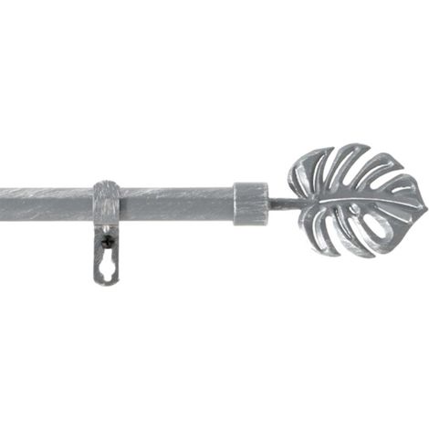 Kit Tringle Déco Extensible "Tropi" 120-210cm Gris (1/4)