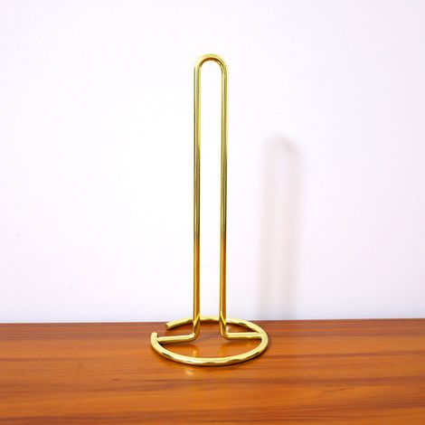 Sollbry Toilettenpapierhalter für Küche und Wohnzimmer, Toilettenpapierhalter mit Metallsockel (Gold) (1/5)