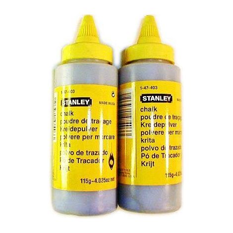 polvo de trazado. azul. resistencia al agua. para construcción y carpintería. 115 g - stanley