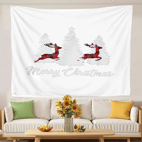 Bannière murale tendance, tapisserie élégante pour la décoration de la chambre à coucher. 150x130cm (1/5)