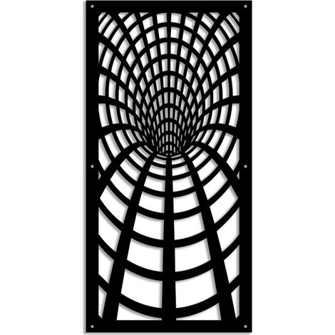 BLACK HOLE - Panneau ajouré en PVC - Brise-soleil - Couleur : noir - Dimension : 50x150 cm