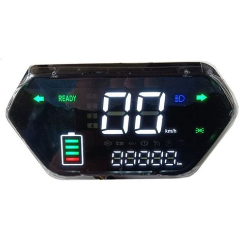 Tableau bord LED modifié pour véhicule électrique 48V/60V/72V, affichage compteur et vitesse (1/5)