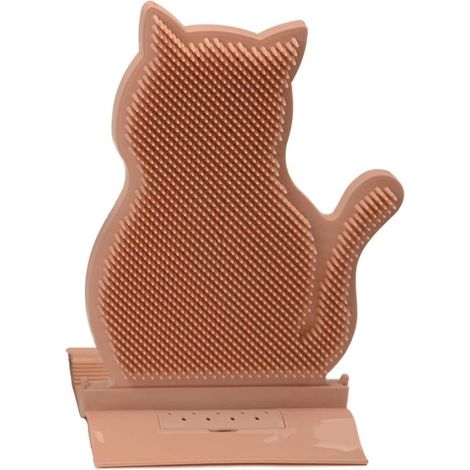 MINKUROW Selbstpflege für größere Katzen mit weicherer Katzenminze mit Massagekamm, Pflegebürste kontrolliert Haarausfall (Pink) (1/5)