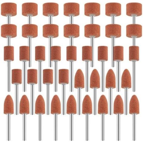 Jeu de 42 Meules en Oxyde d'Aluminium Mèches de Ponçage avec Tige de 1/8\ (1/4)