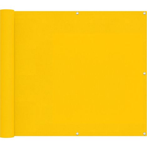 Paravent de balcon jaune, 100 x 600 cm, toile Oxford (1/5)