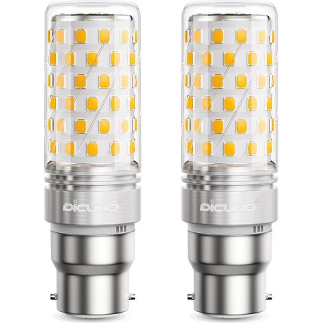 Ampoule LED B22, 10W Équiv. 130W halogène, 2700K, 1350lm, Lot de 2 Blanc chaud, Culot à baïonnette B22, Non-dimmable, 230V, Ampoule Maïs LED pour plafonniers, lampadaires et suspensions (1/5)