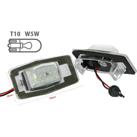 Kit Luci Targa Led Mazda 323 12V 2W Bianco Canbus No Errore Attacco T10 W5W (1/3)