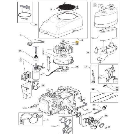 Motorschwungradmutter für Rasentraktormodelle ST400 ORIGINAL STIGA 118550237/0