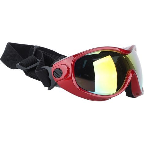 UV-Schutzbrille für Haustiere, aus PVC und PC, verstellbar und stoßfest, für Hunde und Katzen (rot). (1/5)