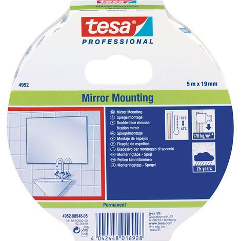 Ruban Double Face Pour Montage De Miroir 5m X 19mm 4952 Tesa (1/3)