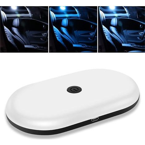 Iluminación LED para el interior del coche, accesorios para el interior del coche, iluminación para el interior del coche con 10 perlas de lámpara LED brillantes, tres configuraciones de color, luces (1/5)