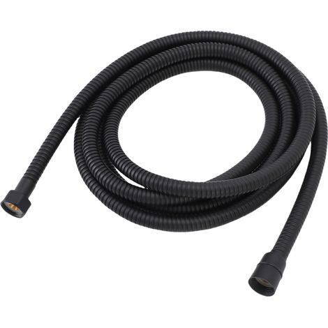 Tubo doccia extra lungo da 3 metri, prolunga flessibile per doccetta, risparmio idrico per soffione doccia, colore nero. (1/5)