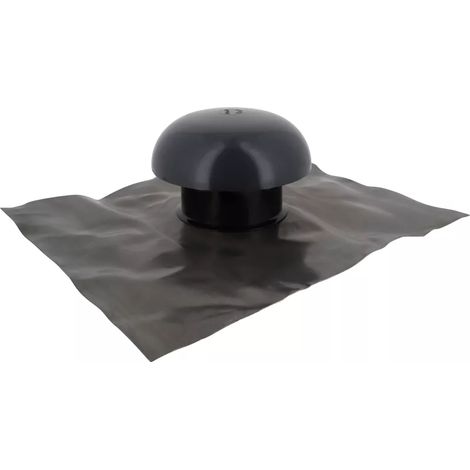Nicoll – Chapeau de ventilation à collerette d'étanchéité 40x33 ardoise Ø100mm – Ventilation efficace – Protection contre les insectes et débris