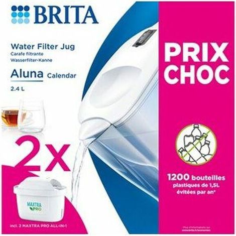 Caraffa filtrante Brita Aluna Calendar bianca 2,4 litri (1/3)