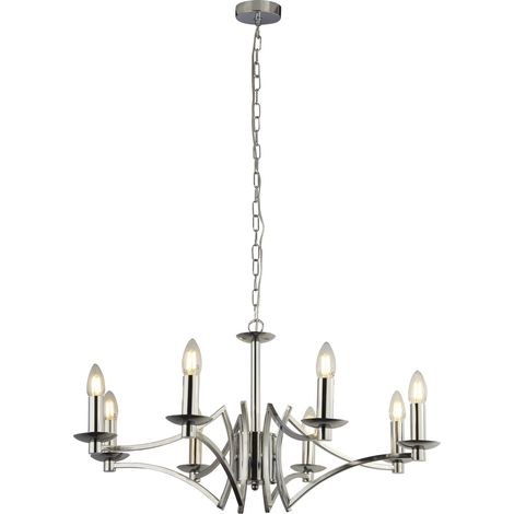 Searchlight Ascot 8 Lumière Pendentif Chrome (1/3)
