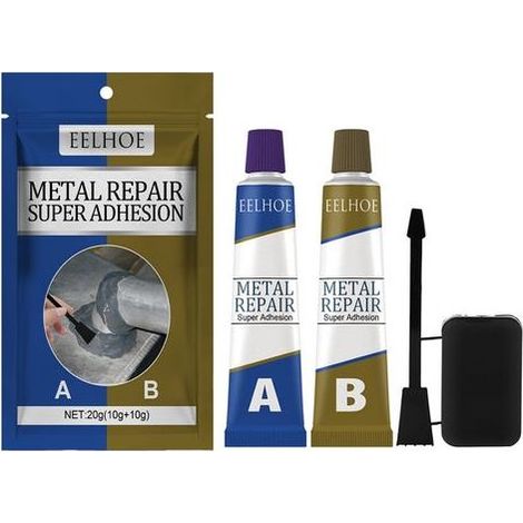 Metallspachtel – Hitzebeständige Epoxidspachtelmasse – Für Stahl- und Metallreparaturen – Industriequalität – Härtet in 5 Minuten aus – 100 g (1/5)