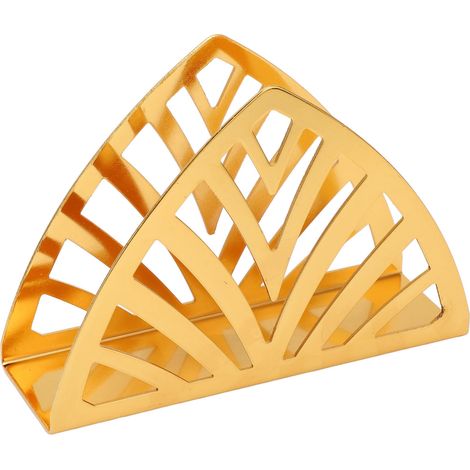 Porte-mouchoirs en métal électroplaqué, porte-mouchoirs triangulaire vertical, objet de décoration de bureau (1/5)