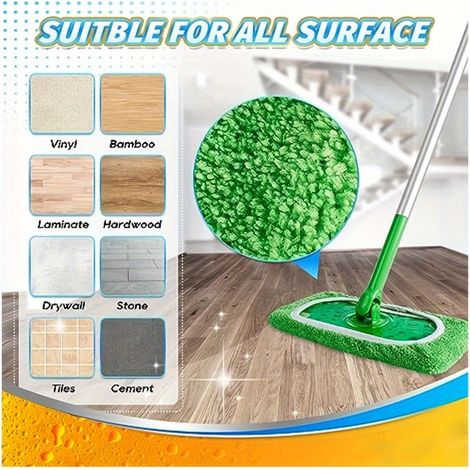 8 chiffons Swiffer réutilisables - Microfibre super absorbante - Humides ou secs