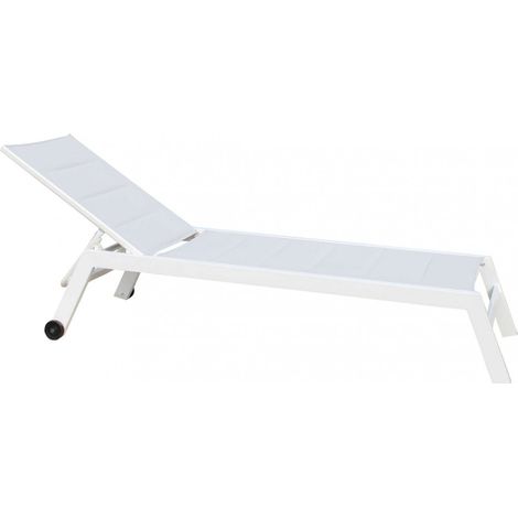 sdraio reclinabile elica garden "formentera" in alluminio bianco 198x61x95 cm (1/5)