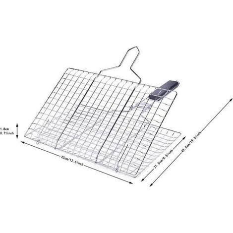 Panier À Griller - Surface De Cuisson Grande Taille - Pour Barbecue Portable - Pour 3 À 5 Personnes - 1 Pièce (1/5)