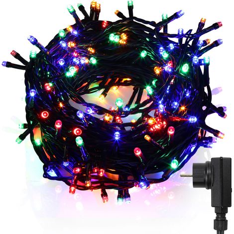 SWANEW 10M 100LED IP44 8-mode festone luce di Natale all'aperto decorazione giardino interno per Natale compleanno matrimonio soggiorno colorato (1/5)