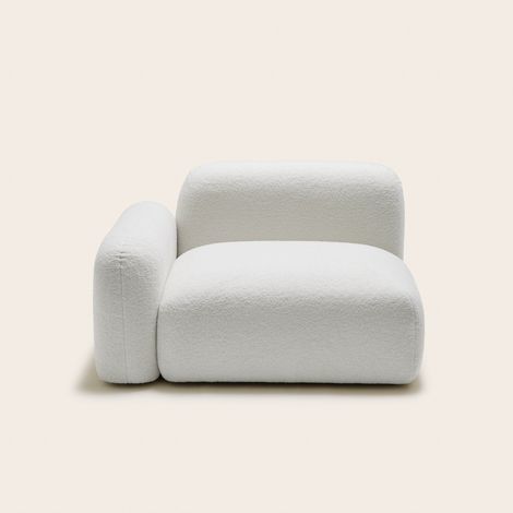 Chauffeuse modulable accoudoir bas G en En fibre de polyester recyclé ISILD