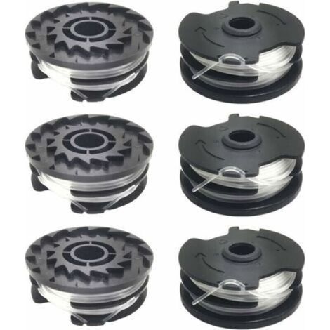 Lot de 6 bobines de fil de rechange pour coupe-bordure LIDL Parkside – Nylon copolymère 1,6 mm – Design en spirale pour coupe efficace - 20-Li (1/4)