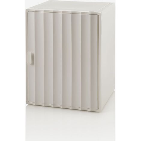 Mobiletto multiuso salvaspazio con anta e ripiano Bric/B - Bianco