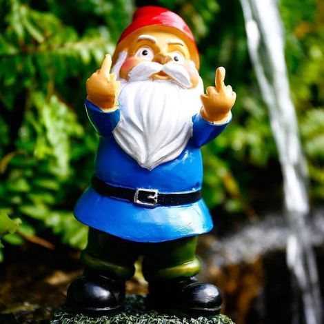 Double-Ended Resin Garden Gnome - Blue