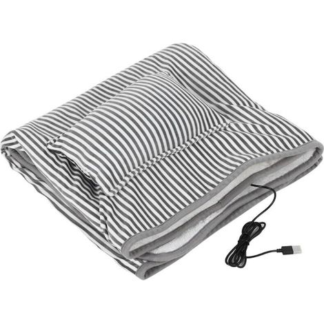 Couverture chauffante électrique USB pour la maison et le bureau. coussin chauffant pour les jambes et le corps. gris foncé (1/5)