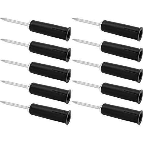 10 prises banane fil pique-sonde PVC 2mm à 4mm adaptateur isolation, pour multimètre, noir (1/5)