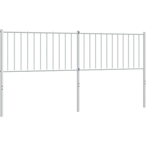 Cabecero accesorio para dormir mueble de dormitorio 180 cm metal blanco TDL0202469